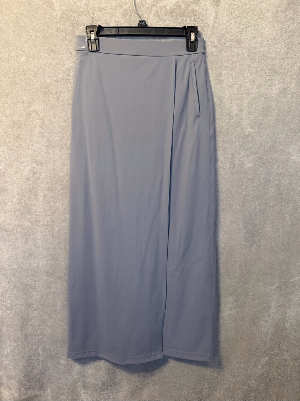 Lululemon Women's Gray Daydrift High Rise Maxi Faux-Wrap Skirt Sz S (Solar Grey)